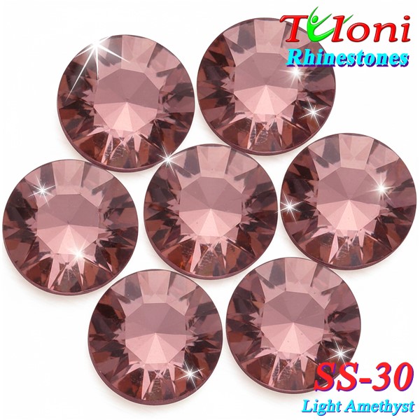 Стразы Tuloni SS30 col. Lt.Amethyst 288 mod. Stile HotFix Flat Back