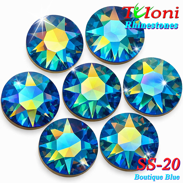 Rhinestones Tuloni SS20 col. Boutique Blue 1440 pcs. No HotFix