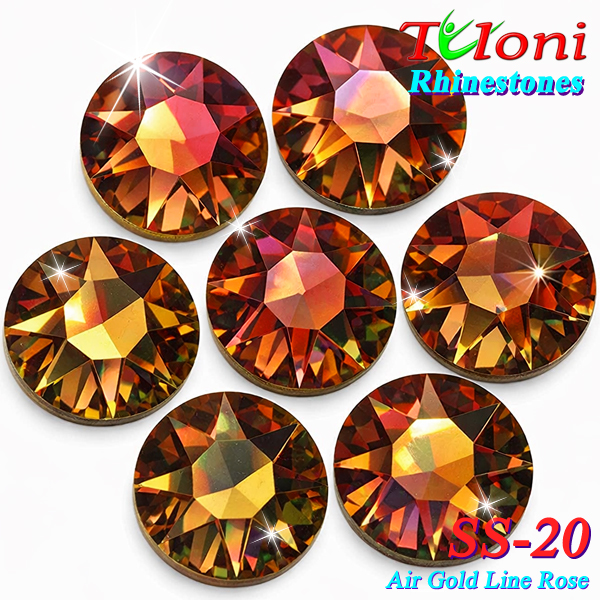 Rhinestones Tuloni SS20 col. Air Gold Line Rose 1440 pcs. No HotFix