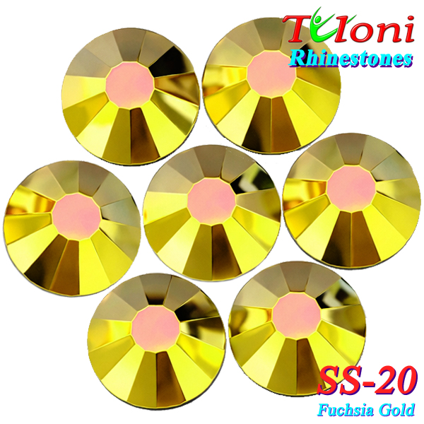 Strass Tuloni SS20 col. Fuchsia Gold 1440 pcs. No HotFix
