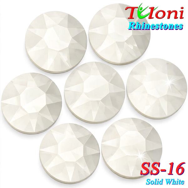 Стразы Tuloni SS16 col. Solid White 1440 mod. Basic HotFix