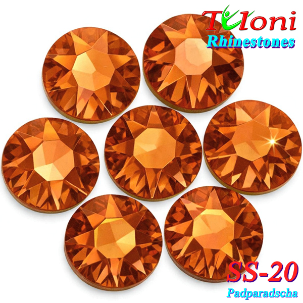 Rhinestones Tuloni SS20 col. Padparadscha 1440 pcs. No HotFix