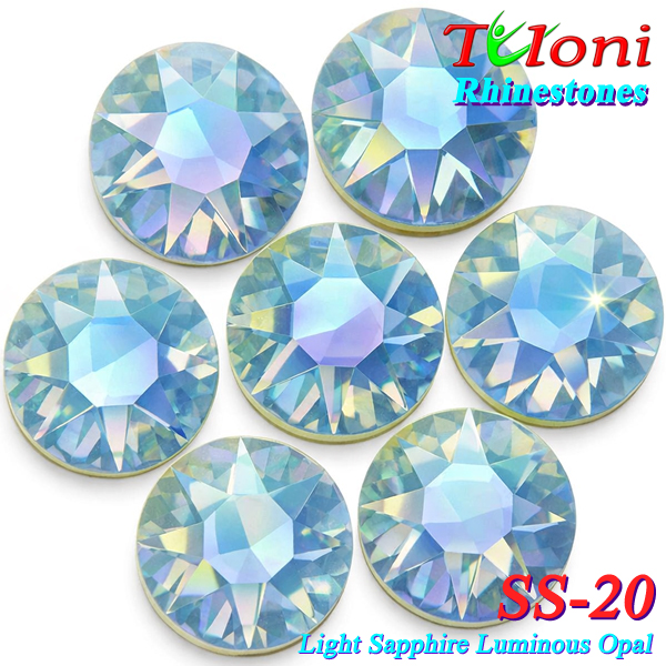 Strass Tuloni SS20 col. Lt.Sapphire Luminous Opal 1440 pcs. No HotFix