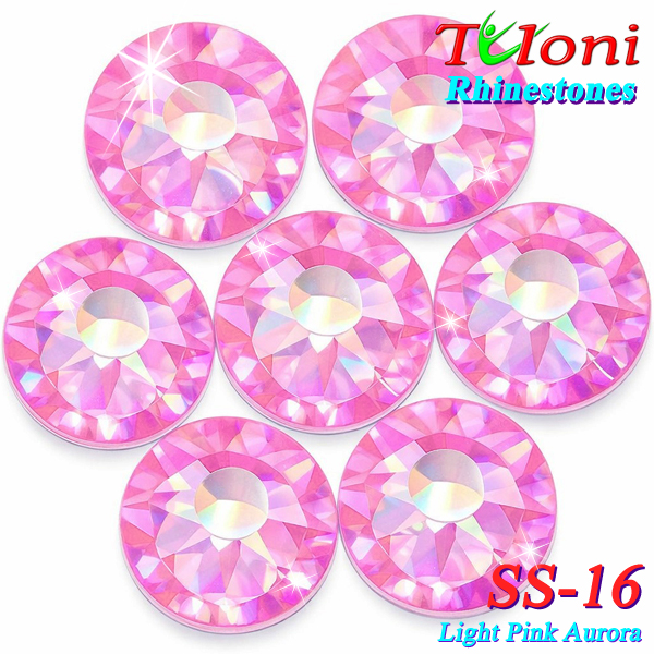 Стразы Tuloni SS16 col. Light Pink Aurora 1440 pcs. No HotFix