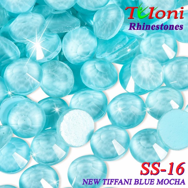 Стразы Tuloni SS16 col. New Tiffani Blue Mocha 1440 pcs. No HotFix