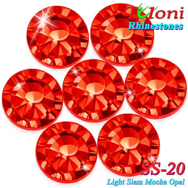 Стразы Tuloni SS20 col. Light Siam Mocha Opal 1440 pcs. No HotFix
