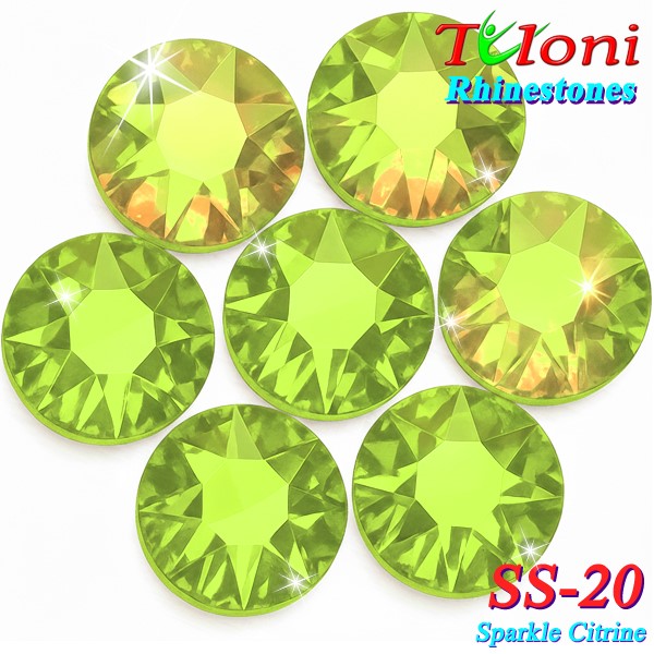 Стразы Tuloni SS20 col. Sparkle Citrine 1440 mod. Basic HotFix