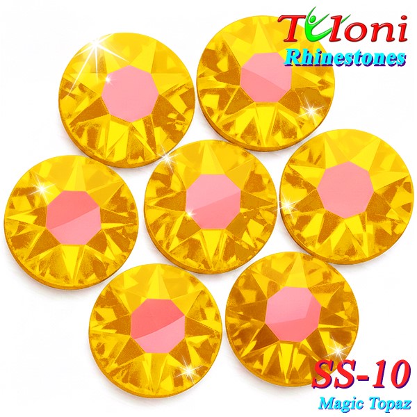 Стразы Tuloni SS10 col. Magic Topaz 1440 mod. Basic HotFix