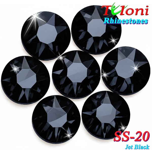 Strass Tuloni SS20 col. Jet Black 1440 pcs. No HotFix Flat Back