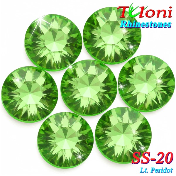 Strass Tuloni SS20 col. Light Peridot 1440 pcs. No HotFix Flat Back