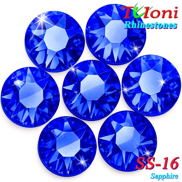 Strass Tuloni SS16 col. Sapphire 1440 pcs. No HotFix Flat Back