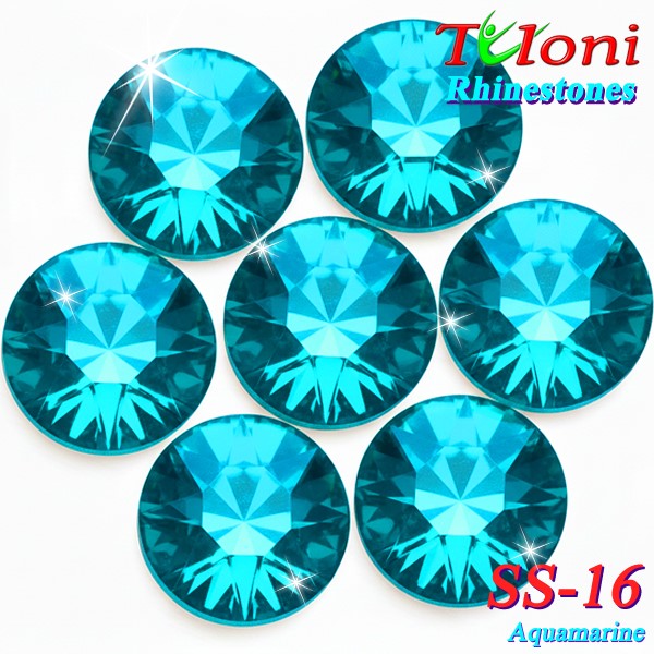 Strass Tuloni SS16 col. Aquamarine 1440 pcs. No HotFix Flat Back