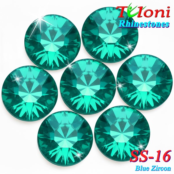 Strass Tuloni SS16 col. Blue Zircon 1440 pcs. No HotFix Flat Back