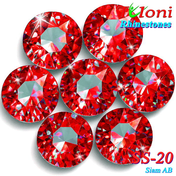 Strass Tuloni SS20 col. Siam AB 1440 pcs. No HotFix Flat Back