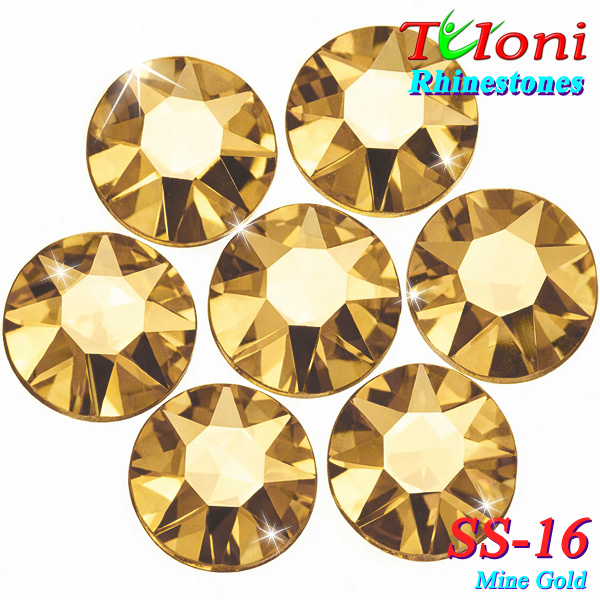 Strass Tuloni SS16 col. Mine Gold 1440 pcs. No HotFix Flat Back