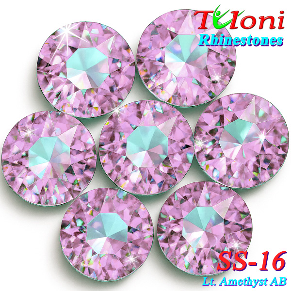 Rhinestones Tuloni SS16 col. Light Amethyst AB 1440 pcs. No HotFix Flat Back