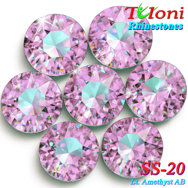 Стразы Tuloni SS20 col. Light Amethyst AB 1440 pcs. No HotFix Flat Back