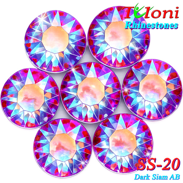 Strass Tuloni SS20 col. Dark Siam AB 1440 pcs. No HotFix Flat Back