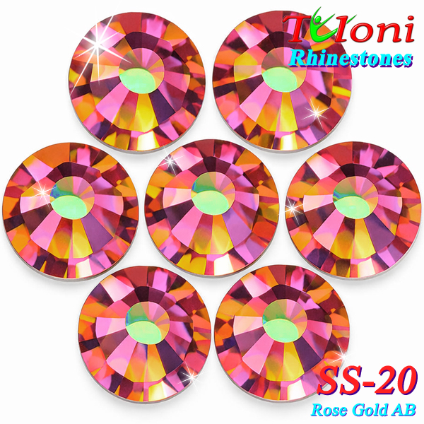 Strass Tuloni SS20 col. Rose Gold AB 1440 pcs. No HotFix Flat Back