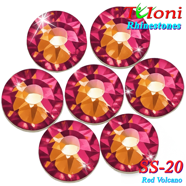 Strass Tuloni SS20 col. Red Volcano 1440 pcs. No HotFix Flat Back