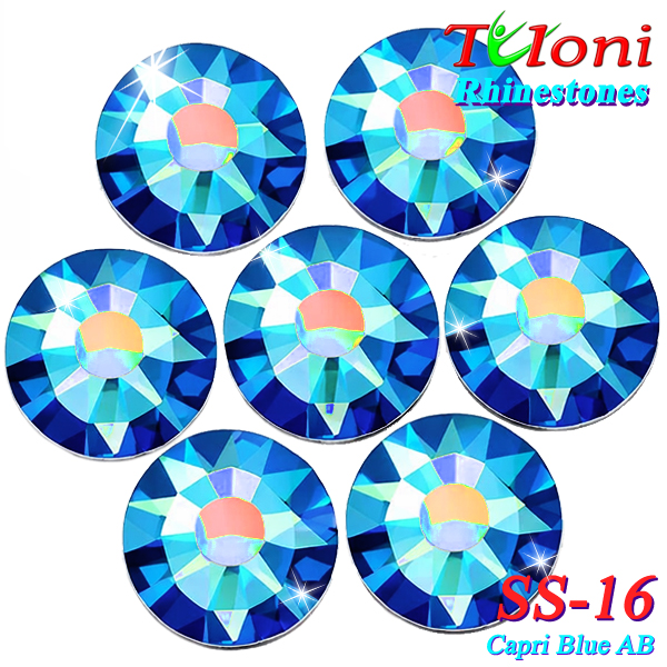 Strass Tuloni SS16 col. Capri Blue AB 1440 pcs. No HotFix Flat Back