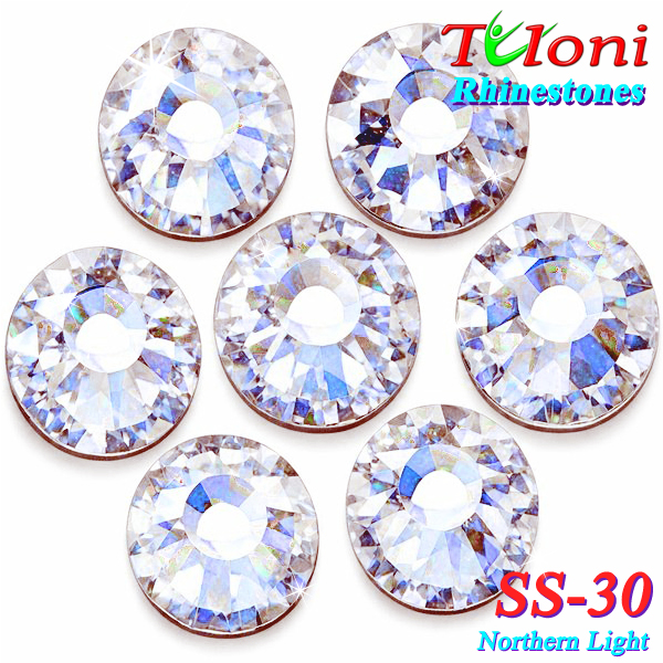 Rhinestones Tuloni SS30 col. Northern Light 288 pcs mod. Basic HotFix