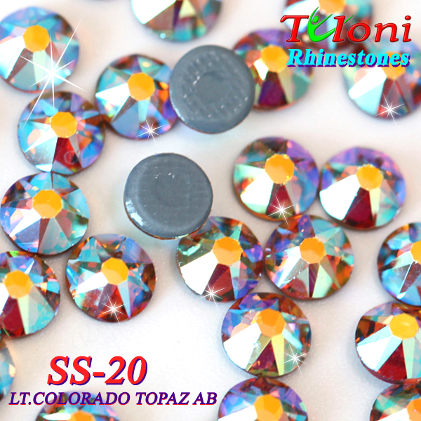 Rhinestones Tuloni SS20 col. Lt. Colorado Topaz AB 1440 mod. Elite HotFix