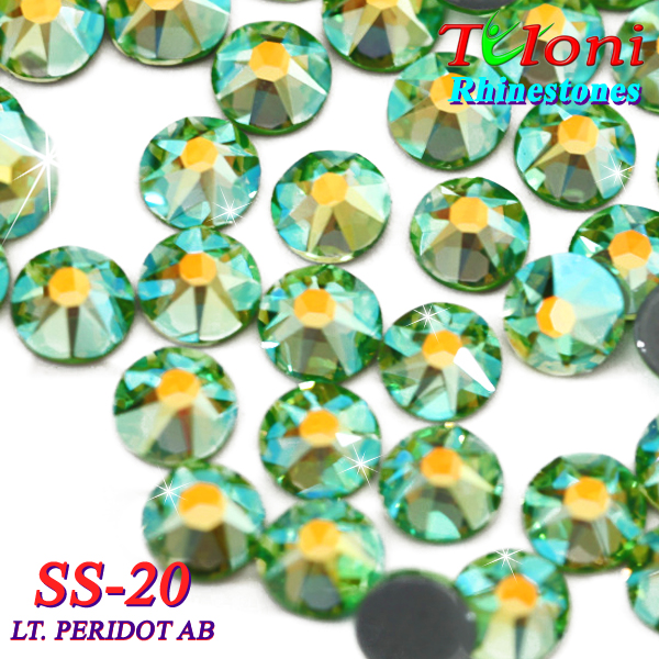 Strass Tuloni SS20 col. Lt. Peridot AB 1440 mod. Elite HotFix