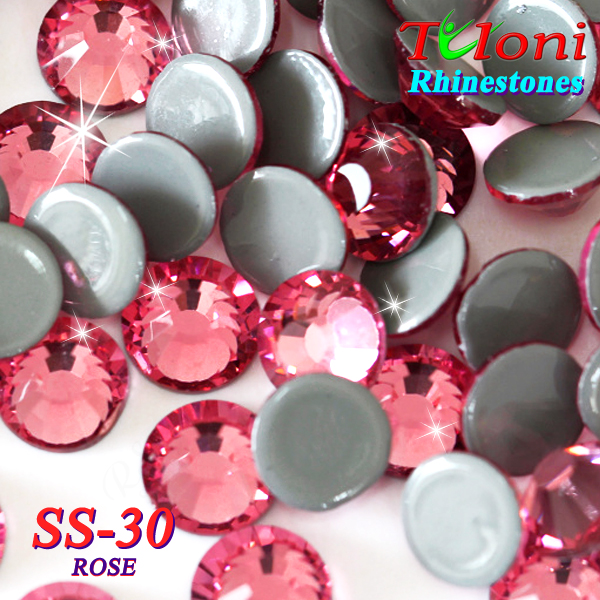 Rhinestones Tuloni SS30 col. Rose 288 mod. Stile HotFix Flat Bac