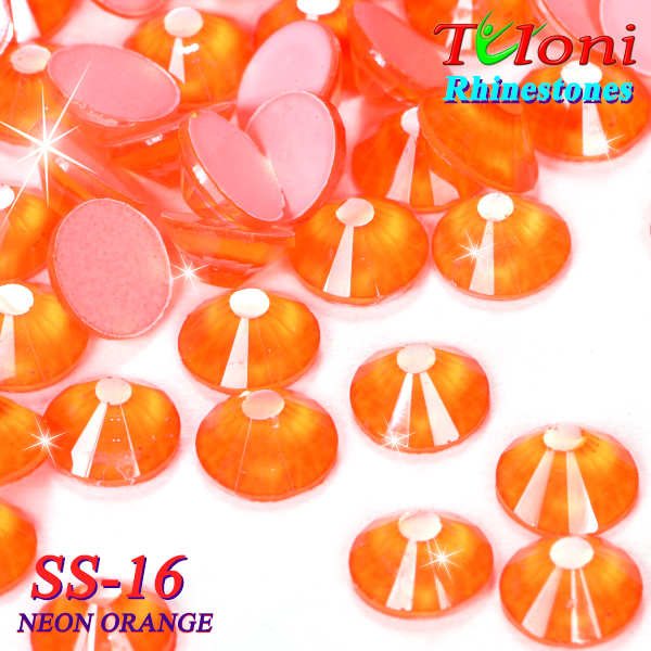 Strass Tuloni SS16 col. Orange Neon 1440 pcs. No HotFix Flat Back