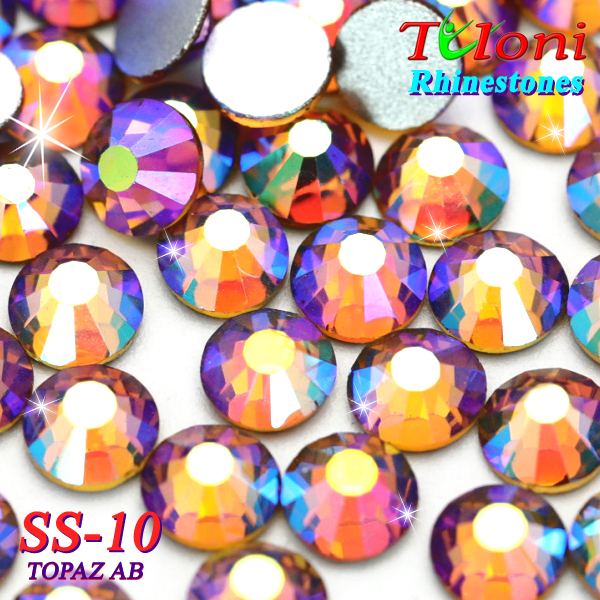 Strass Tuloni SS10 col. Topaz AB 1440 mod. Basic HotFix