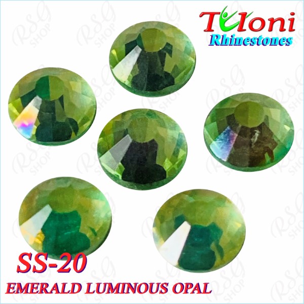 Rhinestones Tuloni SS20 col. Emerald Luminous Opal 1440 pcs. No HotFix