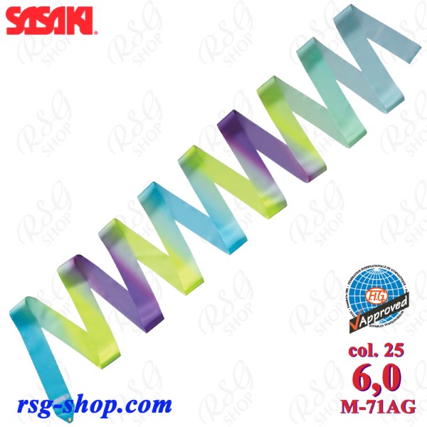 Rhythmic Gymnastic Ribbon Sasaki M-71MC 2014 New Color BU×PP  6M long FIG 
