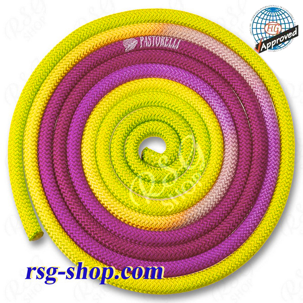 Rope 3m Pastorelli mod. New Orleans Fuxia-Pink-Yellow FIG 04262YEL