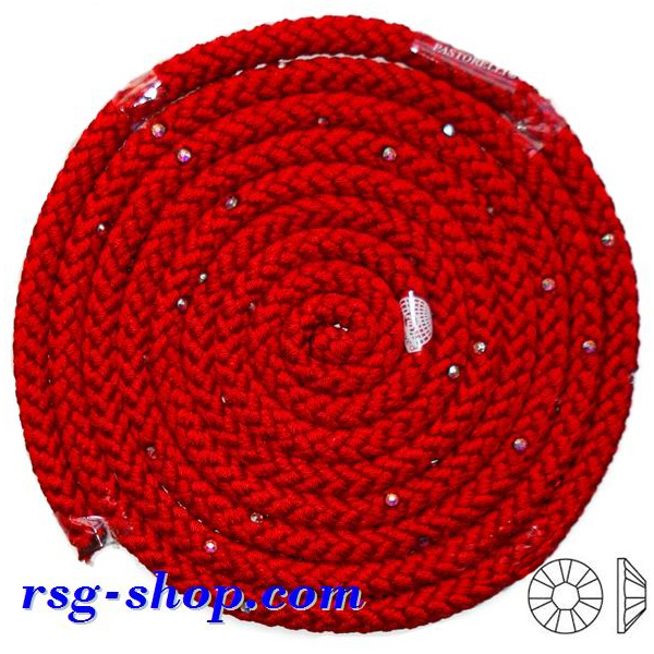 Seil 3m Pastorelli col. Red with Crystal AB FIG Art. 02402
