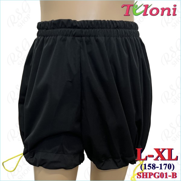 Kurzhose mit Sauna-Effekt Tuloni Gr. L-XL (158-170) col. Black SHPG01-BL