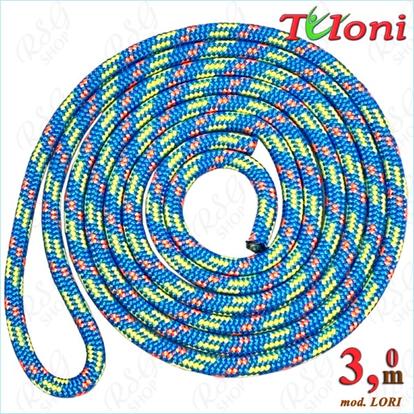 Wettkampfseil Tuloni 3m mod. Lori Multi-col. Blue-Yellow-Orange Art. T1212