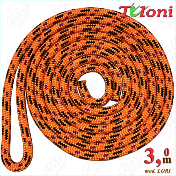 Wettkampfseil Tuloni 3m mod. Lori Multi-col. Orange-Black-Purple Art. T1211