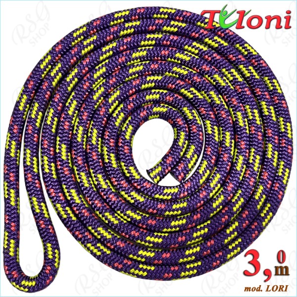 Wettkampfseil Tuloni 3m mod. Lori Multi-col. Purple-Yellow-Pink Art. T1275