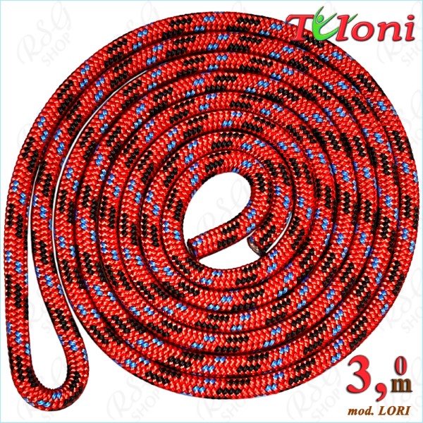 Wettkampfseil Tuloni 3m mod. Lori Multi-col. Red-Black-Blue Art. T1210