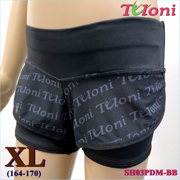 Double Shorts Tuloni mesh SH03 s. XL (164-170) Black SH03PDM-BBXL