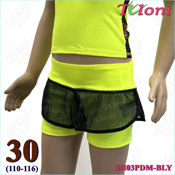 Doppelte Kurzhose Tuloni Netz SH03 Gr. 30 (110-116) Yellow SH03PDM-BLY30