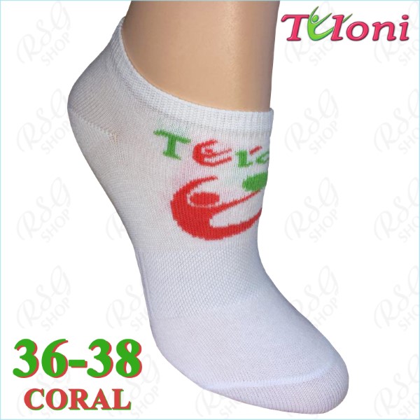RSG Socken Tuloni Logo s. 4 (36-38) col. White-Coral Art. T0973-C4