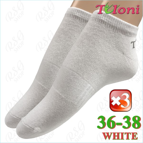 3er Socken-Set Tuloni Logo s. 4 (36-38) col. White Art. T0975-3W4