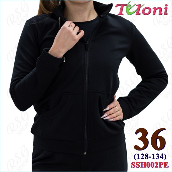 Trainingsjacke Tuloni mit Reißverschluss col. Black Gr. 36 Art. SSH002PE-B36