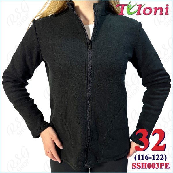Training jacket Tuloni with zipper col. Black s. 32 Art. SSH003PE-B32