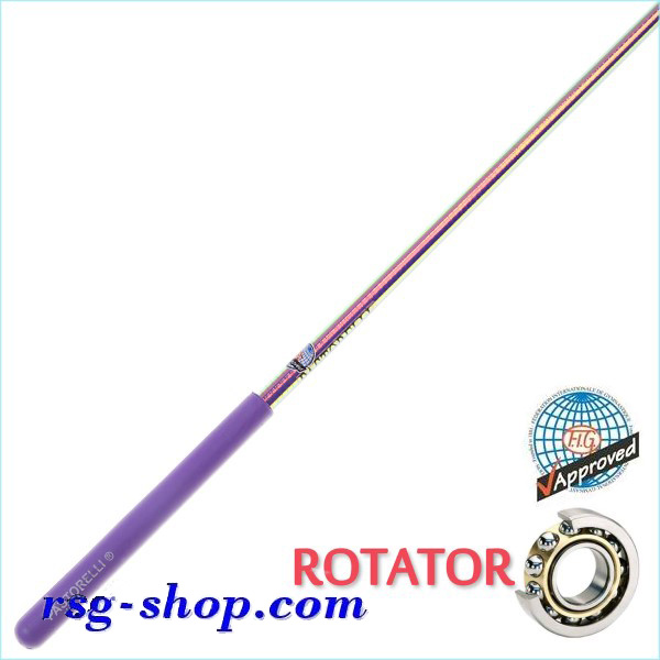 Stab 60cm Pastorelli mod. Rotator-Laser col. Rosa-Violet grip Lila FIG 03896