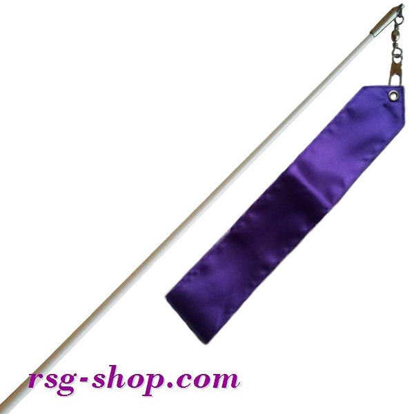 Weißer Stab 60cm & Band 5m in Viola incl. Griff T0042