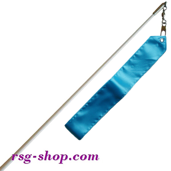 Белая палочка 60см с грифом и лентой 6м Light Blue T0038