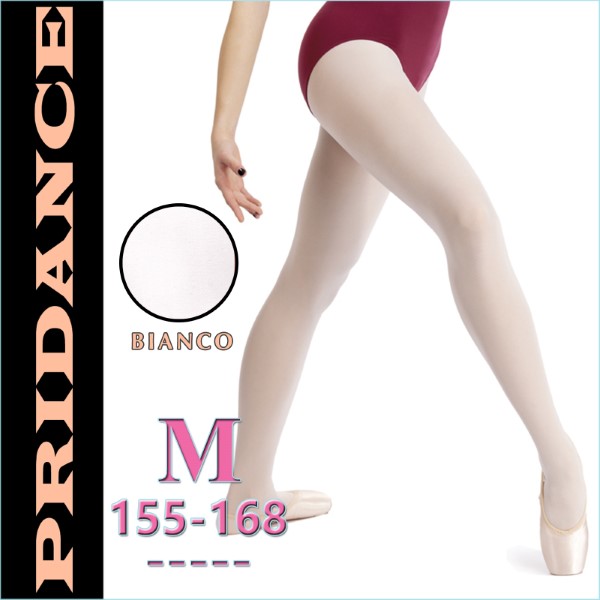 Ballet Tights Pridance col. Bianco 40 DEN s. M (155-168) Art. 513-WM